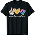 thumbnail image 1 of Peace Love Social Work Cute Social Worker Gifts T-Shirt Black 4X-Large, 1 of 4