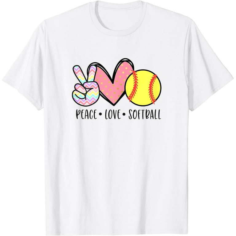 Love Softball Teen Girls Women T-Shirt Love Softball Teen Girls Women T-Shirt