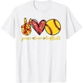 thumbnail image 1 of Peace Love Softball Cute Softball Lovers Gifts T-Shirt, 1 of 3