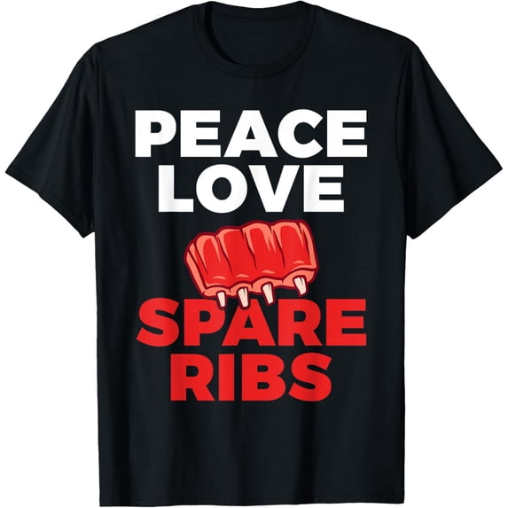 Peace Love Spare Ribs BBQ T-Shirt