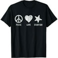 thumbnail image 1 of Peace Love Starfish Lover Starfish Girl Funny Starfish Retro T-Shirt, 1 of 4