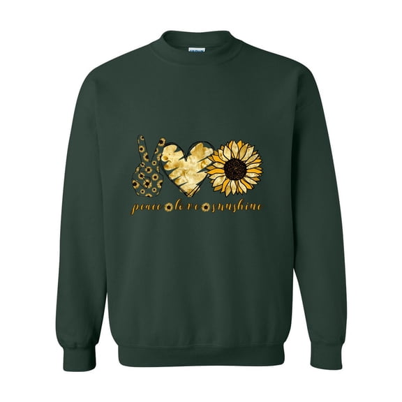 Peace Love Sunshine Hippie Summer Vacation Retro Graphic Sweatshirt, for men & women, up to size 5XL