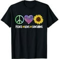 thumbnail image 1 of Peace Love Sunshine Spring Flowers Lover Sunflower T-Shirt, 1 of 5