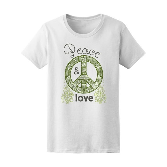"Peace & Love"  T-Shirt Men -Image by Shutterstock, Male Large