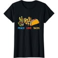 thumbnail image 1 of Peace Love Tacos Cute Taco Tuesday Mexican Food Lovers T-Shirt, 1 of 3