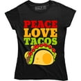 thumbnail image 1 of Peace Love Tacos - Food Humor Mexican Taco Lovers Women's Gift T-Shirt, 1 of 4