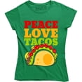 thumbnail image 1 of Peace Love Tacos - Food Humor Mexican Taco Lovers Women's Gift T-Shirt, 1 of 4