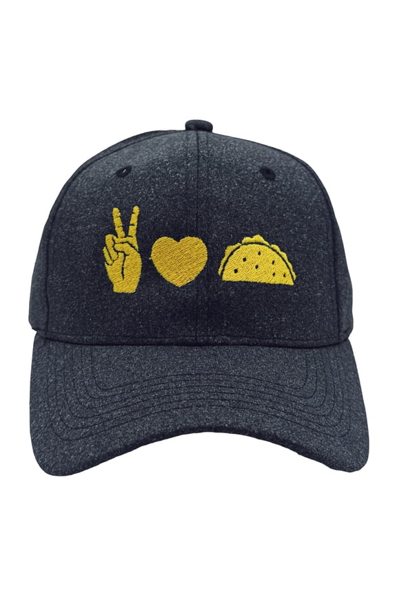 Peace Love Tacos Hat Funny Peaceful Mexican Food Lovers Cap