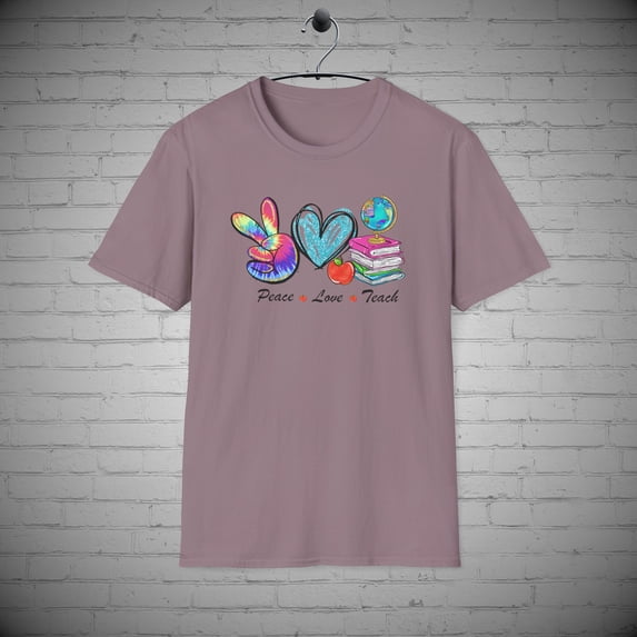 Peace Love Teach T-shirt, Teacher Appreciation Gift, Teachers Shirt
