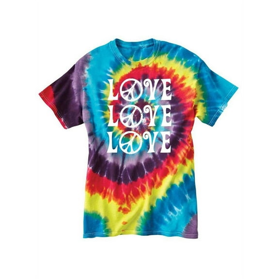 Peace Love Tie-Dye Spiral Women -Smartprints Designs, Female Large