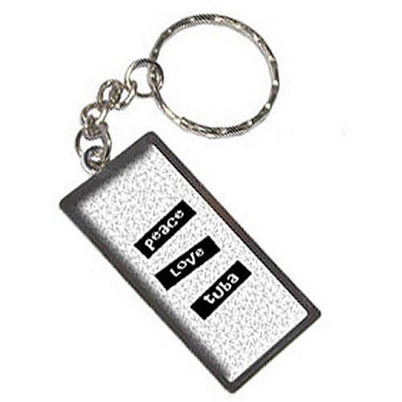 Peace Love Tuba Keychain Key Chain Ring