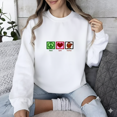 thumbnail image 1 of Peace Love Turkey Funny Thanksgiving Family Feast Quote Sweatshirt, up to size 5XL, 1 of 2