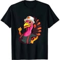 thumbnail image 1 of Peace Love Turkey Pumpkin Gobble Turkey Thanksgiving T-Shirt 0661, 1 of 3
