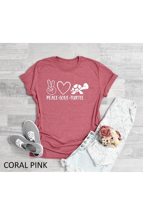 Peace Love Turtle, Turtle Shirt, Women, Lover Gift, Her, Shirt, Birthday Gift, Shirt, Tee TSHIRT All Size S-5XL