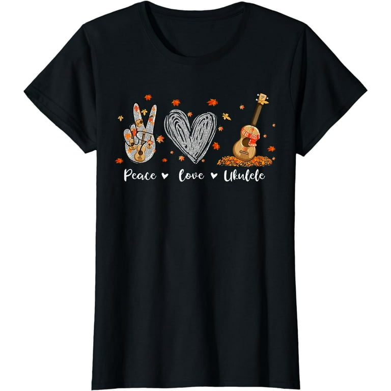 Ukulele Shirt - Peace Love Ukelele T Shirt Uke Love Tees Ukulele Shirt - Peace Love Ukelele T Shirt Uke Love Tees
