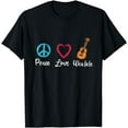thumbnail image 1 of Peace Love Ukulele T-Shirt, 1 of 4