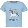 thumbnail image 1 of Peace Love Unicorns Toddler T Shirt Light Blue 3T, 1 of 1