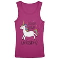 thumbnail image 1 of Peace Love Unicorns Youth Girls Tank Top Bright Berry YSM, 1 of 1