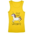 thumbnail image 1 of Peace Love Unicorns Youth Girls Tank Top Yellow YLG, 1 of 1