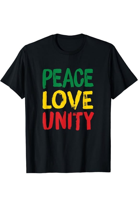 Peace Love Unity Rasta Reggae T-Shirt