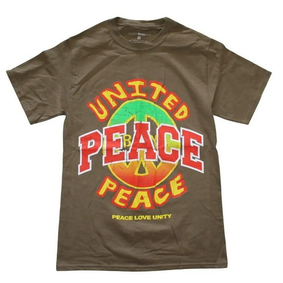 Peace Love Unity, United by Peace Men's Graphic Print T-Shirt (Small)