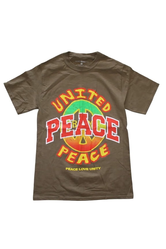 Peace Love Unity, United by Peace Men's Graphic Print T-Shirt (XL)