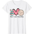 thumbnail image 1 of Peace Love Volleyball Shirt Volleyball Player Women Girls T-Shirt, 1 of 3