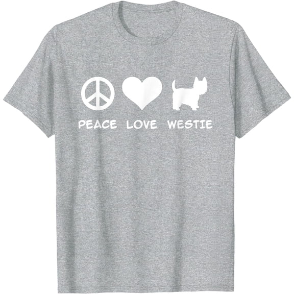 Peace Love Westie Unisex T-Shirt for Men Women Kids