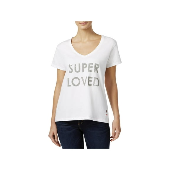 Peace Love World Womens Marilyn Super Loved Short Sleeves T-Shirt White M