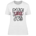 thumbnail image 1 of Peace Love Yoga Design T-Shirt Women -Image by Shutterstock, Female 3X-Large, 1 of 2