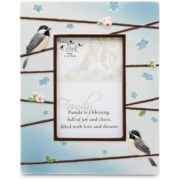 Peace, Love and Birds by Pavilion 8 by 10-Inch Picture Frame, Songbird Design