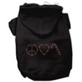 thumbnail image 1 of Christmas Pet Dog  Cat Hoodie Rhinestone, "Peace, Love and Candy Canes", 1 of 9
