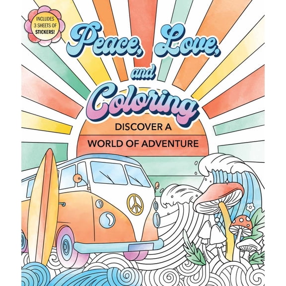 EDITORS OF THUNDER BAY PR: Peace, Love, and Coloring, 86 pages (Paperback)