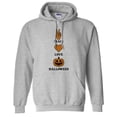 thumbnail image 1 of Peace Love and Halloween Hoodie Sweatshirt Unisex X-Large Grey, 1 of 5