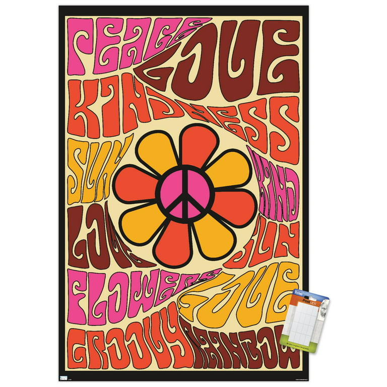 Peace, Love, and Kindness Wall Poster, 14.725\