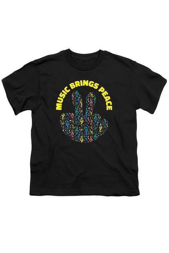 Peace Lover Music Notes Musician Peace Sign Music Youth T-Shirt