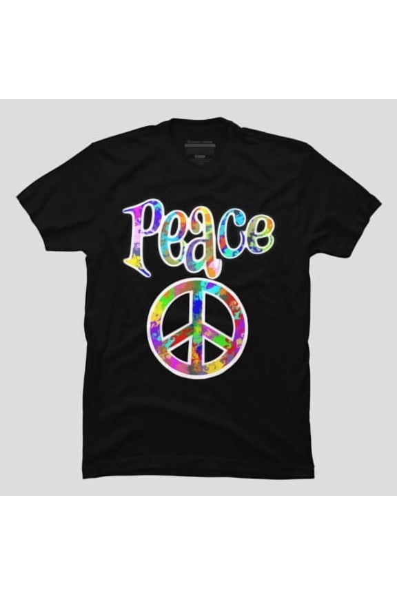 Peace Man Funny Hippie Retro 60s 70s, H42680 Unisex T-Shirt, Up to 5XL Available