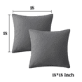 thumbnail image 1 of Peace Nest 2 Pack 18x18 Waterproof Down Feather Pillow Insert, Idea for Indoor and Outdoor, Dark Grey, 1 of 3