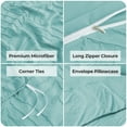 thumbnail image 1 of Peace Nest 3-Piece Embroidery Duvet Cover & Pillowcase Set Teal/Leaf/Leaf - King, 1 of 5