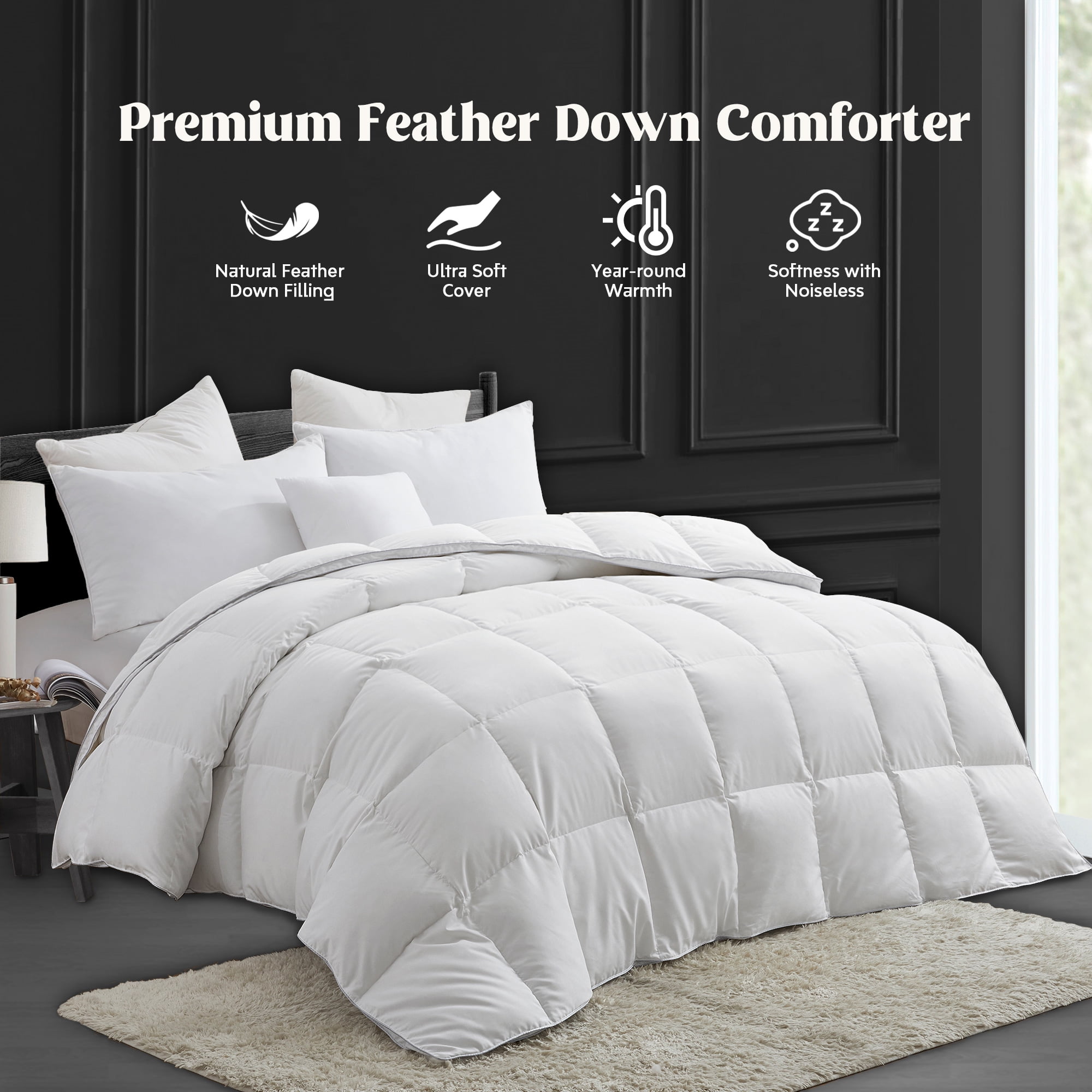 Peace Nest 360 Thread Count All Season White Goose Down Fiber and  display picture 1