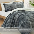 thumbnail image 1 of Peace Nest 3PC Sherpa Reversible Down Alternative Comforter Set Warm Winter Comforter Tie-dye,Foggy Gray Queen Size Bedding Sets, 1 of 6