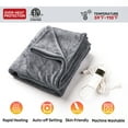 thumbnail image 1 of Peace Nest 50" x 60" Electric Heated Throw Blanket with 10 Heating Levels & 1- 8H Auto-off, Machine Washable Double Side Flannel, 1 of 5