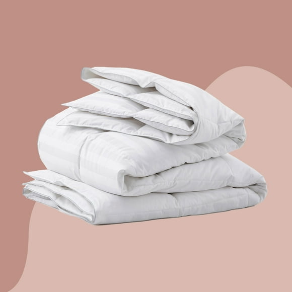 Peace Nest 500 Thread Count All Season White Goose Down Fiber and Feather Comforter, Twin