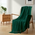 thumbnail image 1 of Peace Nest 50x60" Ultra Soft and Cozy Knit Down Alternative Throw Blanket, Green, 1 of 4
