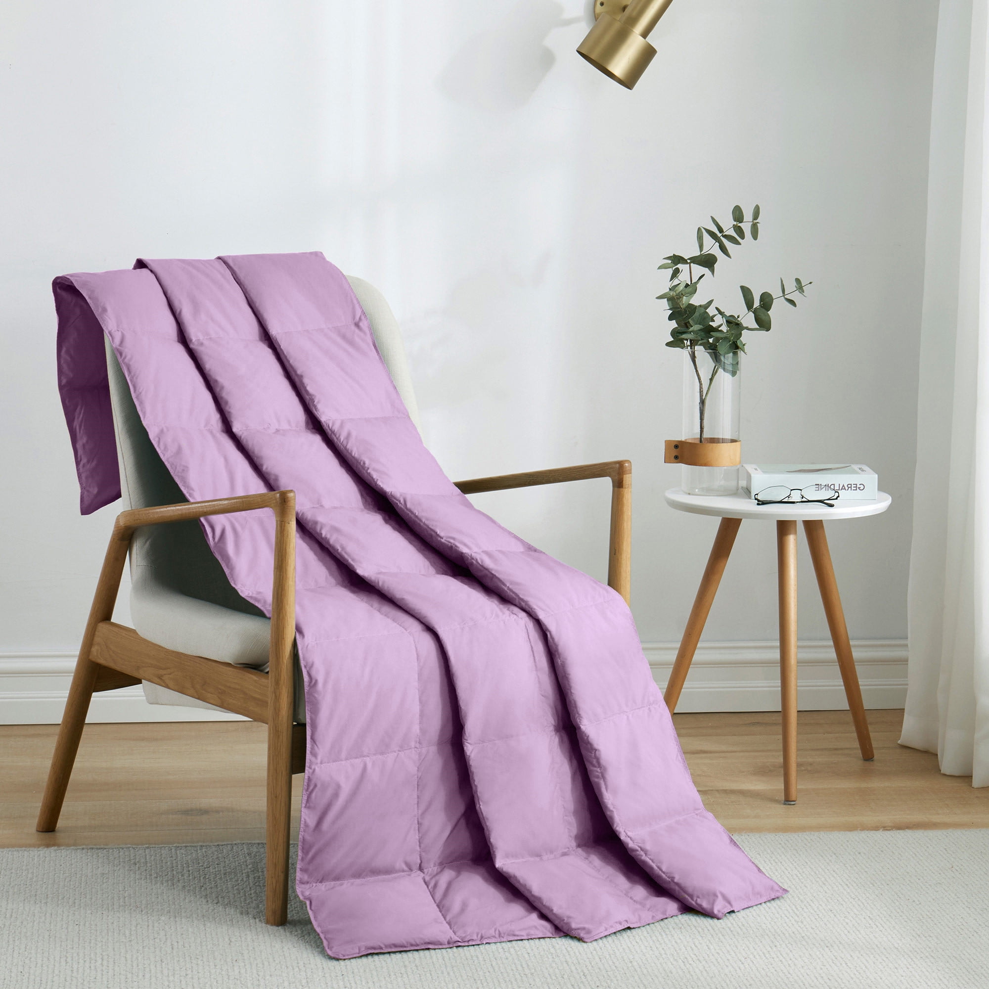 Peace Nest 50x70 Down Throw Blanket Soft 100 Peach Skin Fabric Purple Washable One Size Walmart