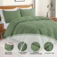 thumbnail image 1 of Peace Nest Bohemian Clipped Duvet Cover Set with Zipper Closure Green/Diamond - Twin, 1 of 5
