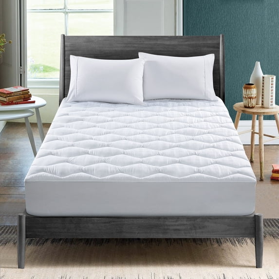 Peace Nest Down Alternative Mattress Pad, 100% Cotton Cover, 500 Thread Count, White