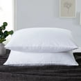 thumbnail image 1 of Peace Nest Grey Down Feather Pillow Single Pack for Sleeping, 100% Breathable Skin-friendly Cotton Cover 233 Thread Count, White, King Size, 20x36 inches, 1 of 7