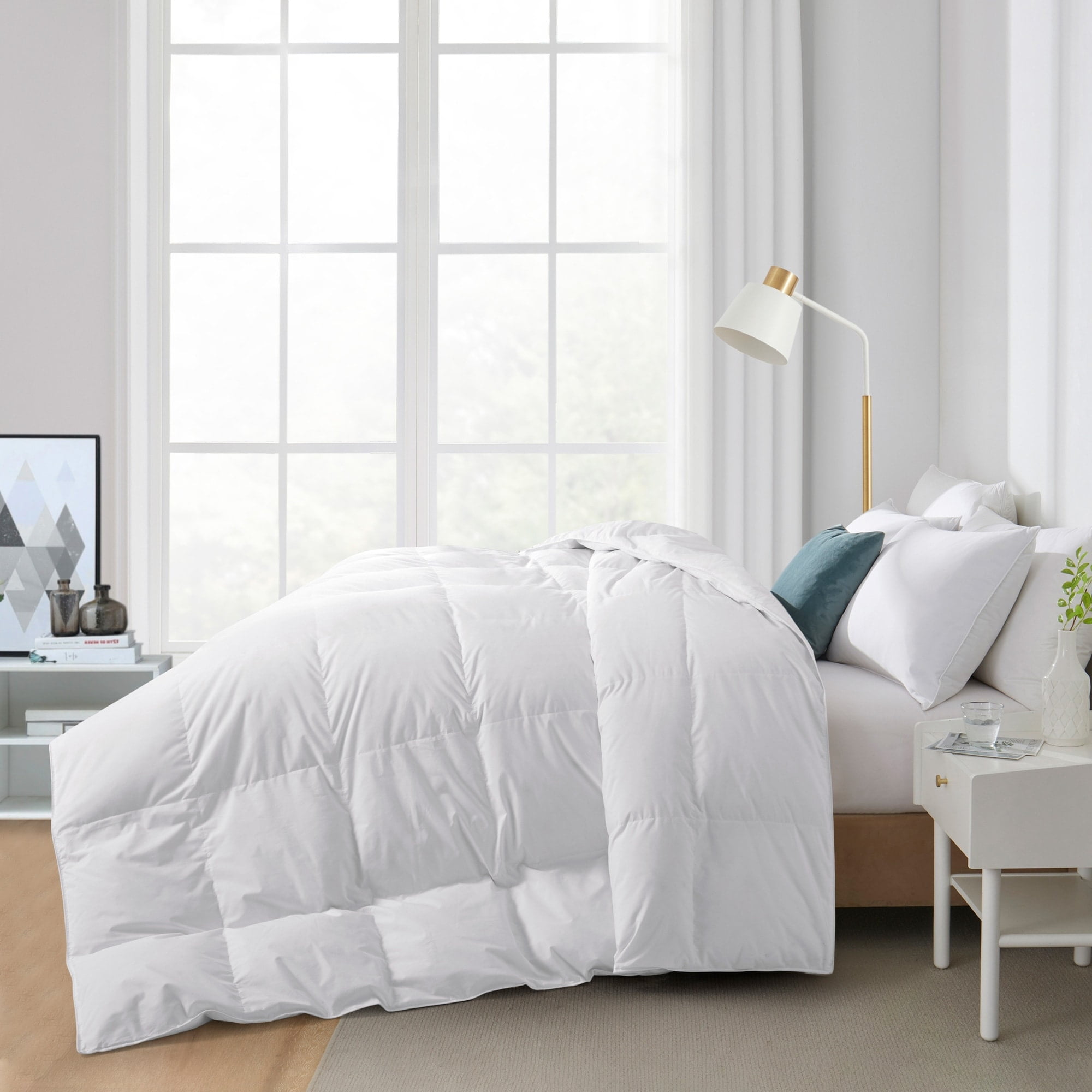 Peace Nest Light&AllSeason Warmth White Goose Feather Down Comforter
