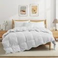 thumbnail image 1 of Peace Nest Lightweight White Feather Down Fluffy Comforter Duvet Insert California King - White, 1 of 5
